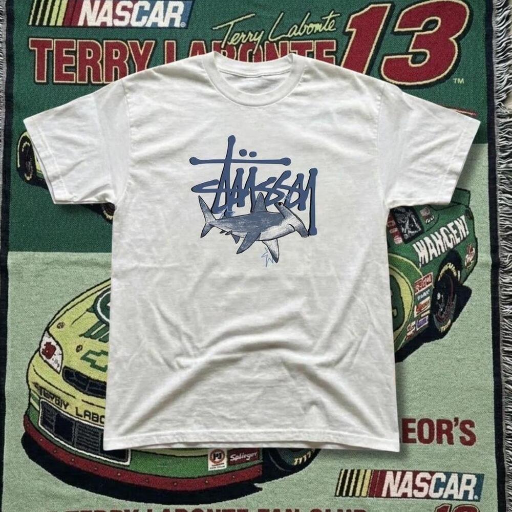Stussy White Shark Tee 1